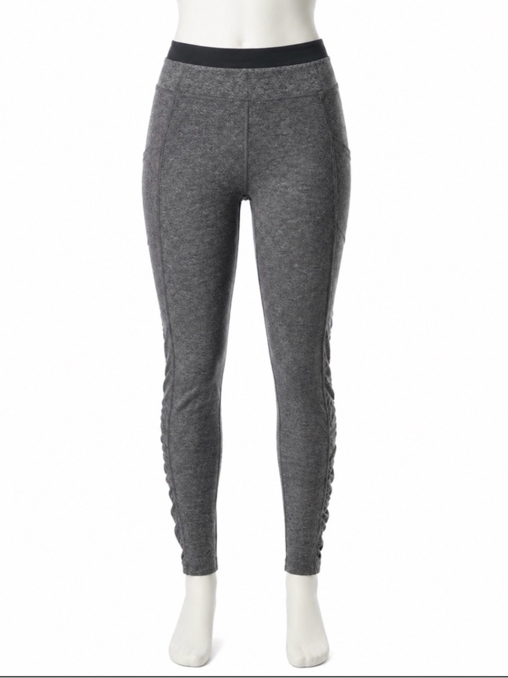 Lululemon Grey Ruched Hem Leggings Sz 6